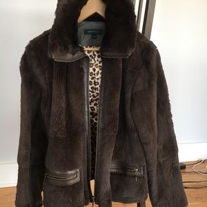 Fur woman jacket L